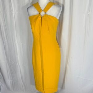 Gabrielle Union New York & Company Yellow Cocktail Dress Size 2
